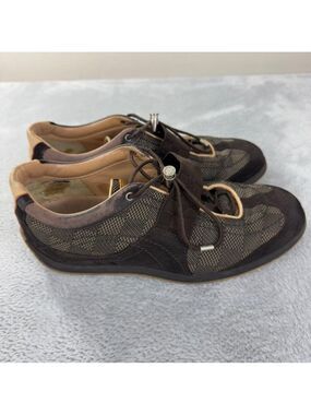 Louis Vuitton Brown Nubuck and Fabric Low Top Sneakers Women's Size 6 US/36.5 EU
